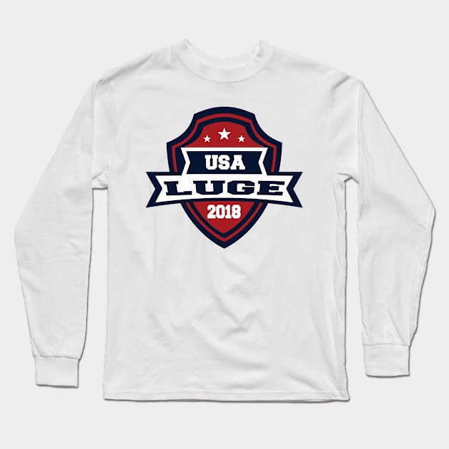 USA Luge Pyeongchang 2018! Long Sleeve T-Shirt by OffesniveLine
